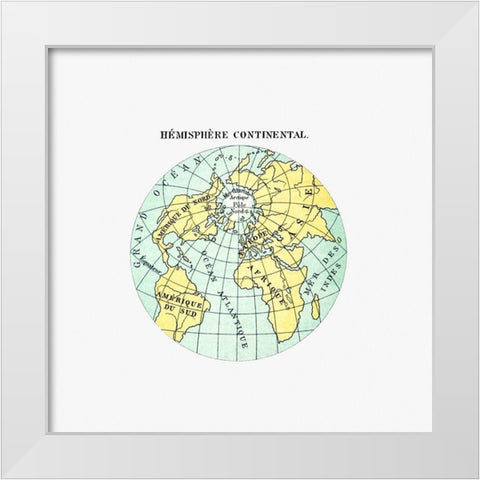World atlas from Voyeurs Checklist 1881 White Modern Wood Framed Art Print by British Library