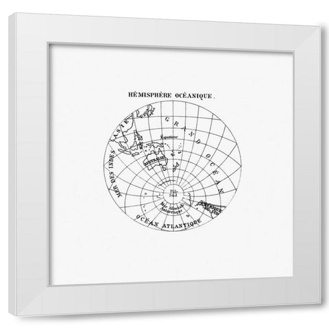 World atlas from Voyeurs Checklist 1881 White Modern Wood Framed Art Print by British Library