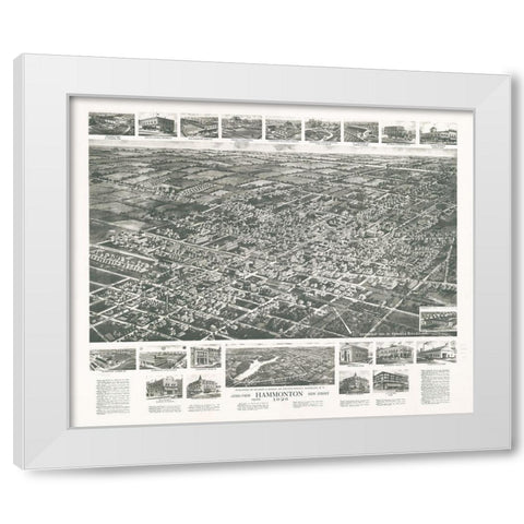 Hammonton-New Jersey 1926 White Modern Wood Framed Art Print by Vintage Places