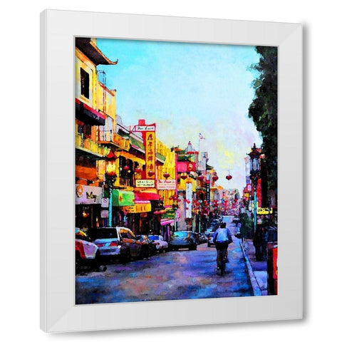 Chinatown White Modern Wood Framed Art Print by Ghanooni, Sarah