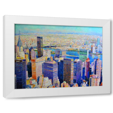 Empire View I White Modern Wood Framed Art Print by Ghanooni, Sarah