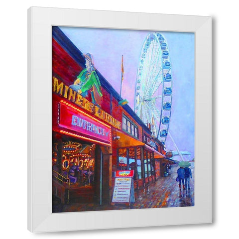 Rainy Days White Modern Wood Framed Art Print by Ghanooni, Sarah