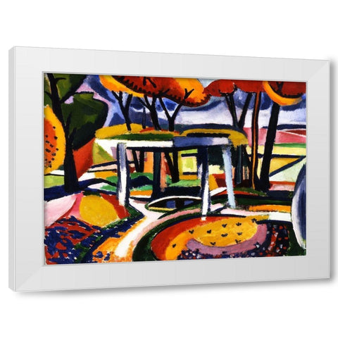 Decor Slav White Modern Wood Framed Art Print by Sayen, Henry Lyman