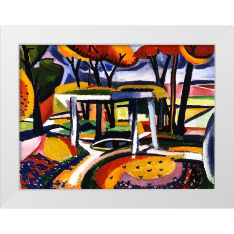 Decor Slav White Modern Wood Framed Art Print by Sayen, Henry Lyman