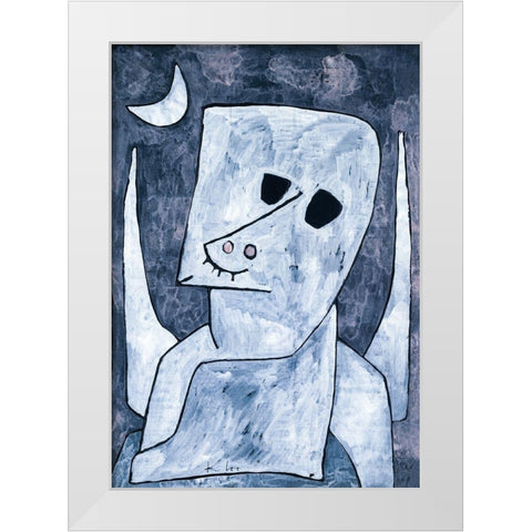 Angel Applicant White Modern Wood Framed Art Print by Klee, Paul