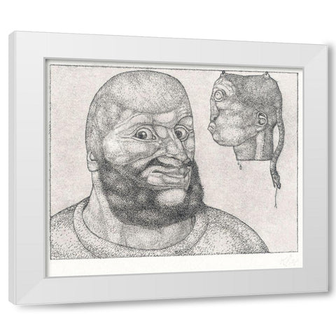 Perseus White Modern Wood Framed Art Print by Klee, Paul