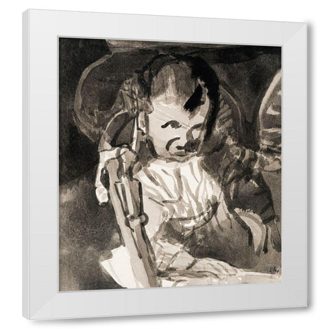 Sketch of Felix Klee White Modern Wood Framed Art Print by Klee, Paul