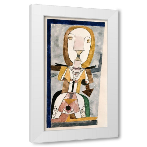 Popular Wall Painting White Modern Wood Framed Art Print by Klee, Paul