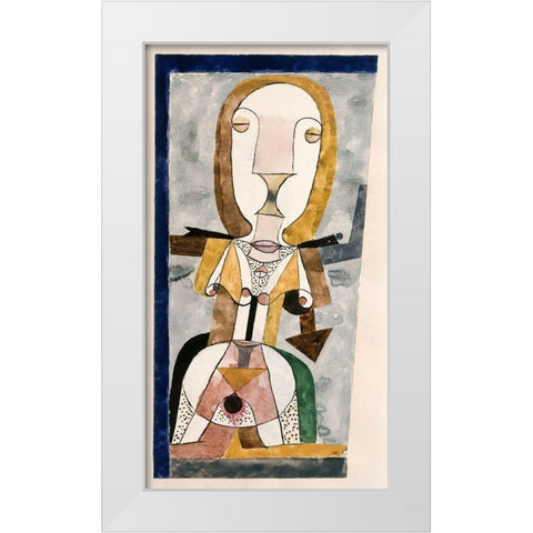 Popular Wall Painting White Modern Wood Framed Art Print by Klee, Paul