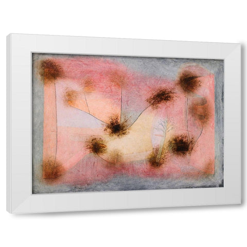 Hardy Plants White Modern Wood Framed Art Print by Klee, Paul