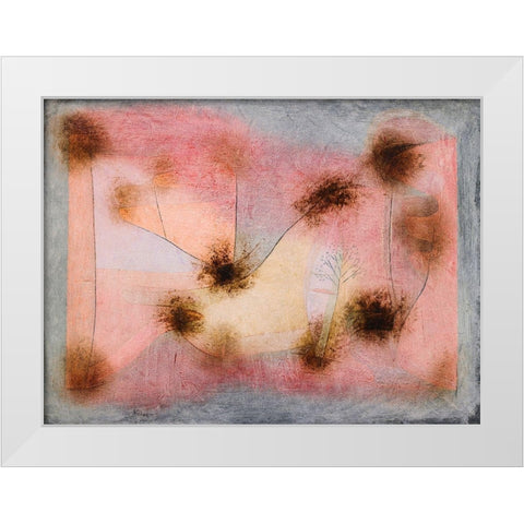 Hardy Plants White Modern Wood Framed Art Print by Klee, Paul