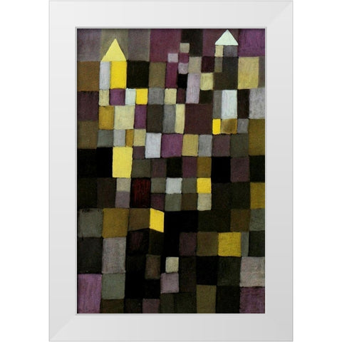 Architecture 1923 White Modern Wood Framed Art Print by Klee, Paul