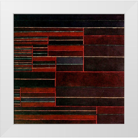 In the Current Six Thresholds 1929 White Modern Wood Framed Art Print by Klee, Paul