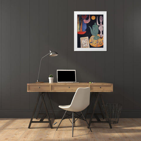 Still Life 1940 White Modern Wood Framed Art Print by Klee, Paul