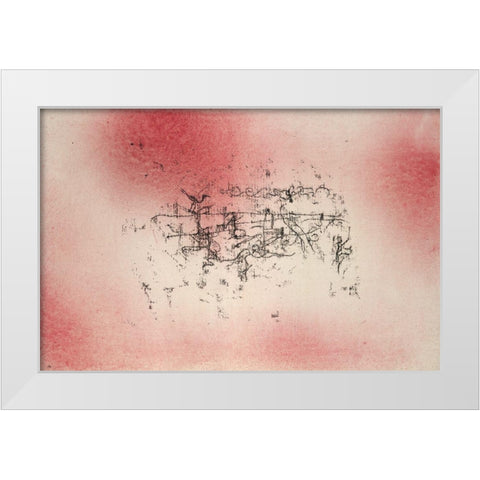 Bird Landscape White Modern Wood Framed Art Print by Klee, Paul