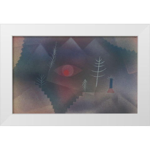 Glance of a Landscape White Modern Wood Framed Art Print by Klee, Paul