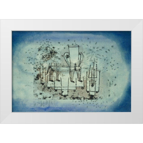 The Chair Animal White Modern Wood Framed Art Print by Klee, Paul