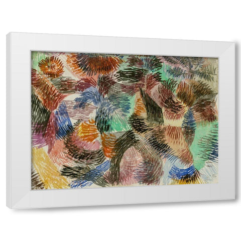 Libido of the Forest White Modern Wood Framed Art Print by Klee, Paul