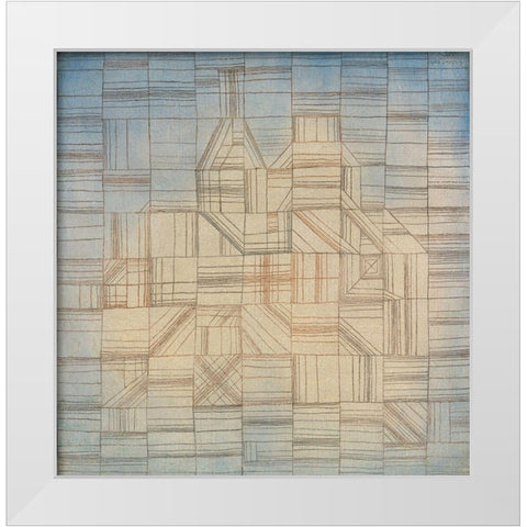 Variations White Modern Wood Framed Art Print by Klee, Paul