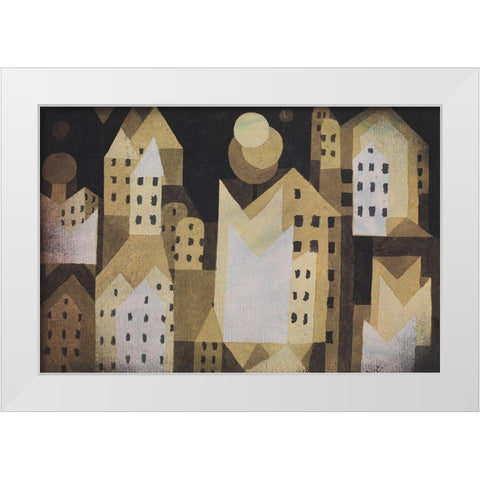 Cold City White Modern Wood Framed Art Print by Klee, Paul