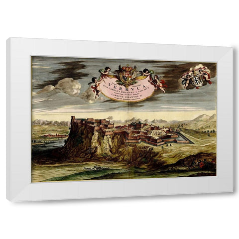 Verucca 1700 White Modern Wood Framed Art Print by Vintage Maps