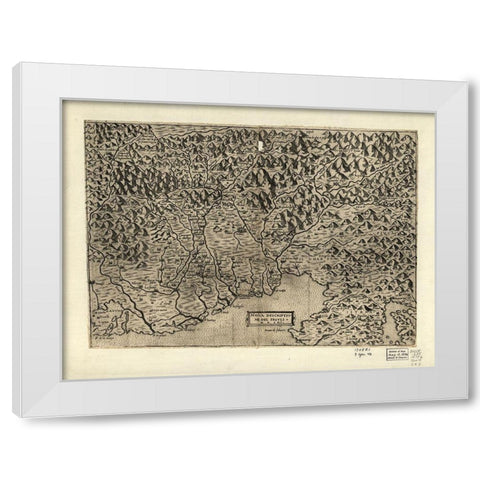 Fruili 1568 White Modern Wood Framed Art Print by Vintage Maps