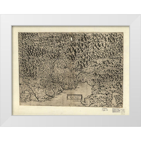 Fruili 1568 White Modern Wood Framed Art Print by Vintage Maps