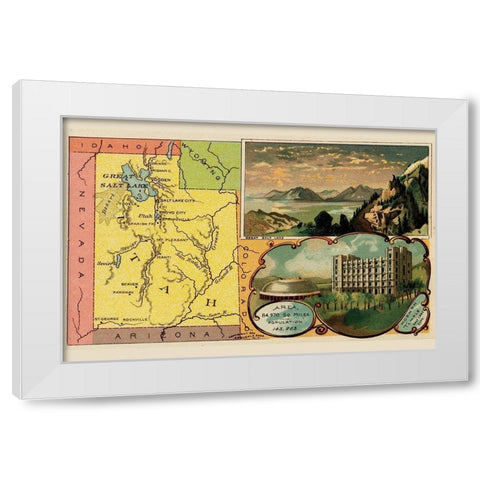 Utah White Modern Wood Framed Art Print by Arbuckle Brothers