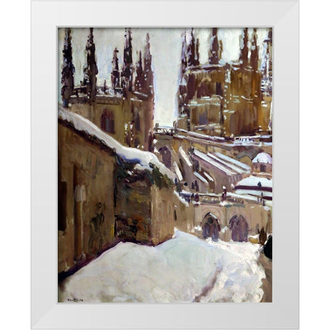 The Cathedral of Burgos White Modern Wood Framed Art Print by Sorolla, Joaquin