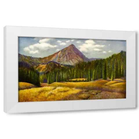 Mount Baldy from Rod Gun and Perch 1914 White Modern Wood Framed Art Print by Blomfield, James
