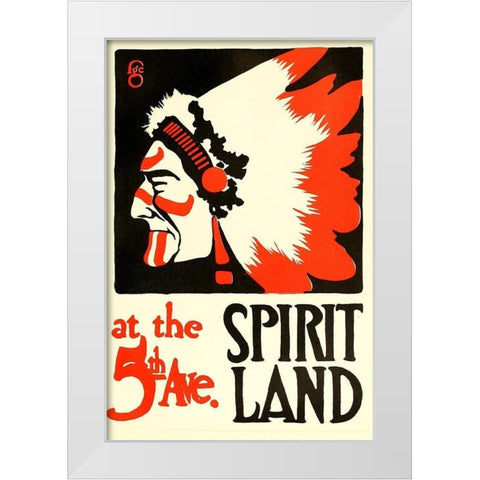 Spirit Land White Modern Wood Framed Art Print by Cooper, Thomas
