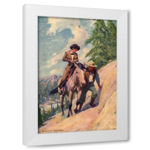 On Trail from Prescott of Saskatchewan 1913 White Modern Wood Framed Art Print by Dunton, William