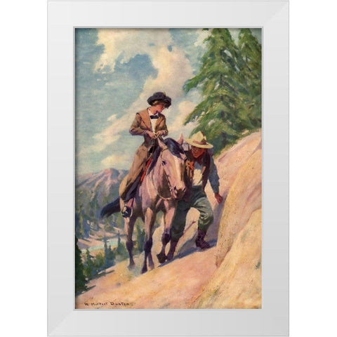 On Trail from Prescott of Saskatchewan 1913 White Modern Wood Framed Art Print by Dunton, William