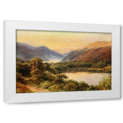 Blue Lake-Lake County-California 1914 White Modern Wood Framed Art Print by Palmer, Sutton