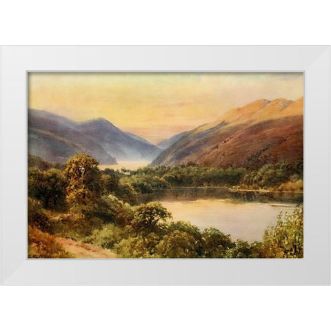 Blue Lake-Lake County-California 1914 White Modern Wood Framed Art Print by Palmer, Sutton