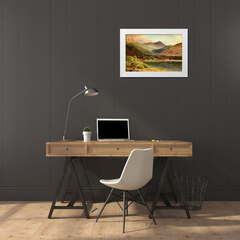 Clear Lake-Lake County-California 1914 White Modern Wood Framed Art Print by Palmer, Sutton