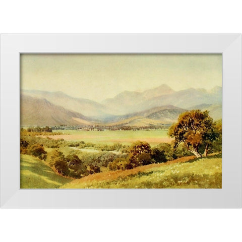 Glendale-Valley of the San Gabriel-California 1914 White Modern Wood Framed Art Print by Palmer, Sutton