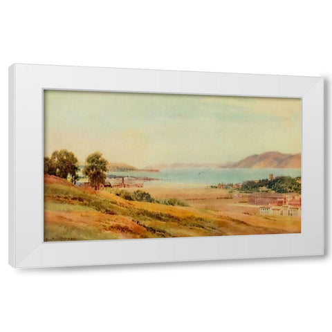 Golden Gate-San Francisco-California 1914 White Modern Wood Framed Art Print by Palmer, Sutton