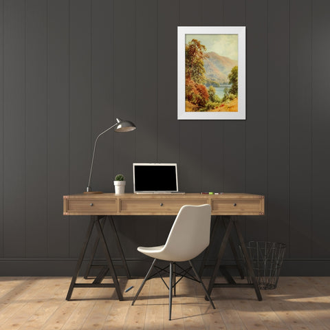 Laurel Lake-Sacramento-California 1914 White Modern Wood Framed Art Print by Palmer, Sutton