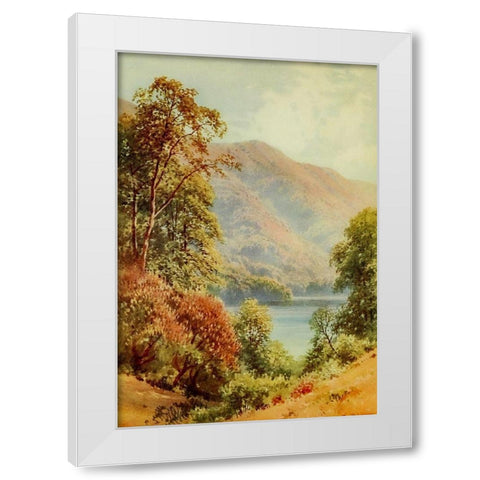 Laurel Lake-Sacramento-California 1914 White Modern Wood Framed Art Print by Palmer, Sutton