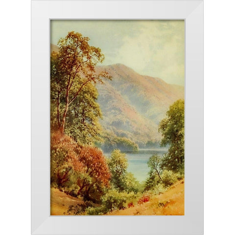 Laurel Lake-Sacramento-California 1914 White Modern Wood Framed Art Print by Palmer, Sutton