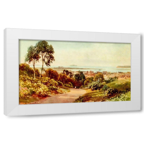 San Diego-looking towards Point Loma-California 1914 White Modern Wood Framed Art Print by Palmer, Sutton