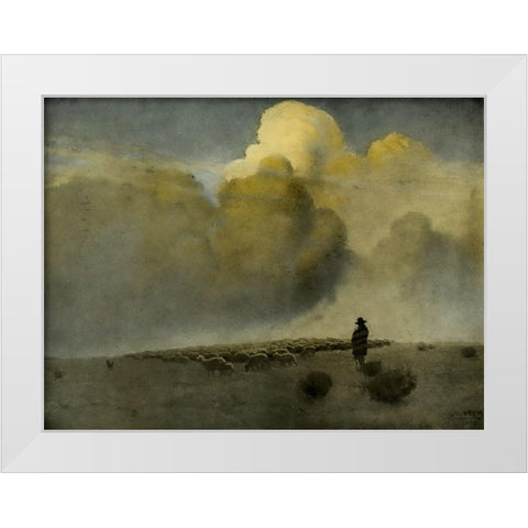 Pastoral of the South west White Modern Wood Framed Art Print by Wyeth, Newell