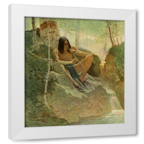 Moods-Spring White Modern Wood Framed Art Print by Wyeth, Newell