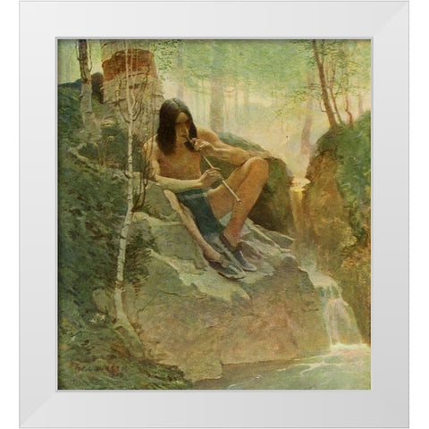 Moods-Spring White Modern Wood Framed Art Print by Wyeth, Newell