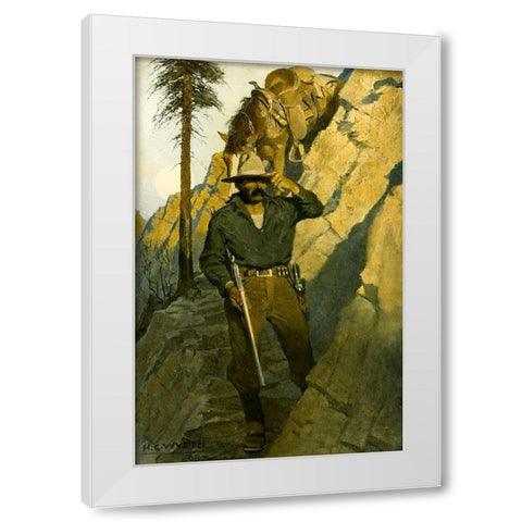 The Sheriff White Modern Wood Framed Art Print by Wyeth, Newell