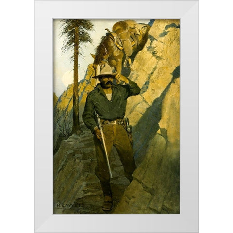 The Sheriff White Modern Wood Framed Art Print by Wyeth, Newell