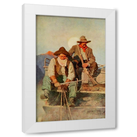 The Pay stage White Modern Wood Framed Art Print by Wyeth, Newell