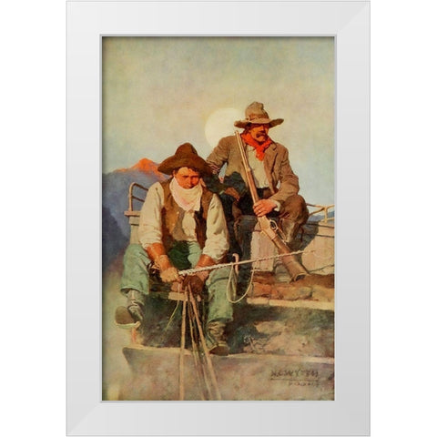 The Pay stage White Modern Wood Framed Art Print by Wyeth, Newell
