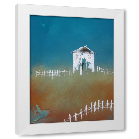 Picket Fence White Modern Wood Framed Art Print by Clement, Diane